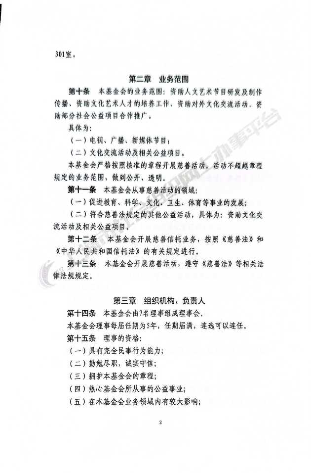 基金会章程